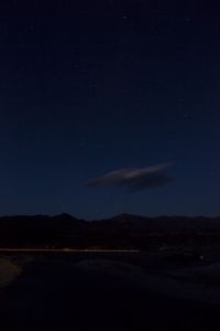 Preview wallpaper night, mountains, starry sky, cloud, dark