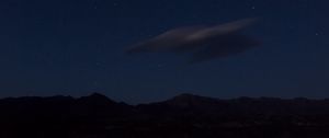 Preview wallpaper night, mountains, starry sky, cloud, dark