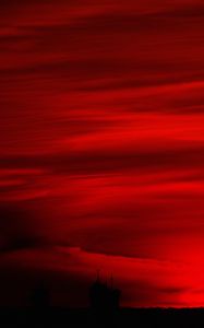 Preview wallpaper night, red, horizon, dark, ship