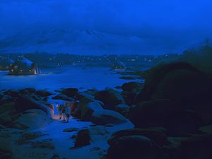 Preview wallpaper night, road, walk, travel