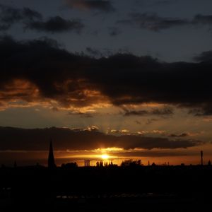 Preview wallpaper night, sky, horizon, clouds, sunset