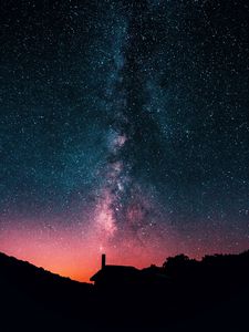 Preview wallpaper night, sky, stars, space, dark