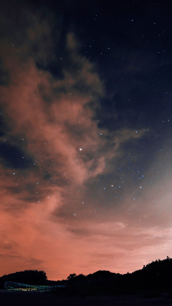 Download Wallpaper 720X1280 Night, Sky, Stars, Clouds Samsung Galaxy
