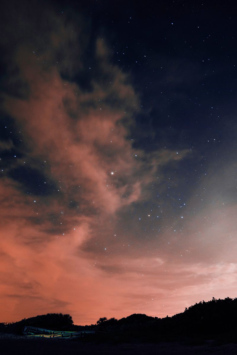 Download Wallpaper 800x1200 Night Sky Stars Clouds Iphone 4s4 For