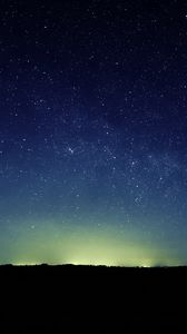 Preview wallpaper night, starry sky, trees, nature, dark