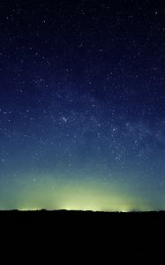 Preview wallpaper night, starry sky, trees, nature, dark