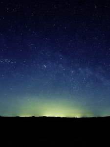 Preview wallpaper night, starry sky, trees, nature, dark