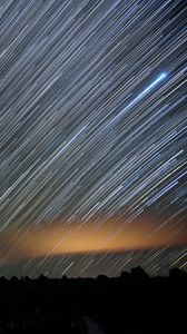 Preview wallpaper night, stars, movement, long exposure, blur