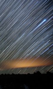 Preview wallpaper night, stars, movement, long exposure, blur