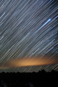 Preview wallpaper night, stars, movement, long exposure, blur