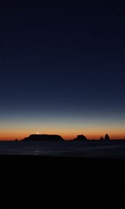 Preview wallpaper night, stars, sunset