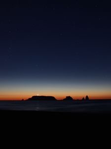 Preview wallpaper night, stars, sunset