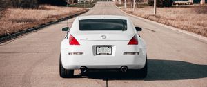 Preview wallpaper nissan 350z, nissan, sports car, rear view, white