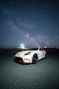 Preview wallpaper nissan 350z, nissan, sports car, car, starry sky