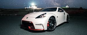 Preview wallpaper nissan 350z, nissan, sports car, car, starry sky