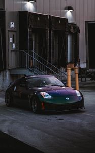 Preview wallpaper nissan 350z, nissan, sports car, car, side view, black