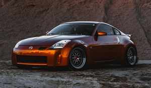 Preview wallpaper nissan 350z, nissan, sportscar, car, side view