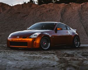 Preview wallpaper nissan 350z, nissan, sportscar, car, side view