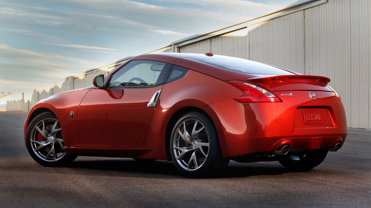 Wallpaper nissan, 350z, red, side view