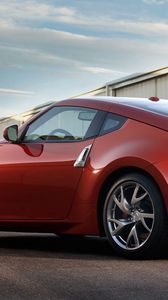 Preview wallpaper nissan, 350z, red, side view