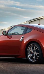 Preview wallpaper nissan, 350z, red, side view