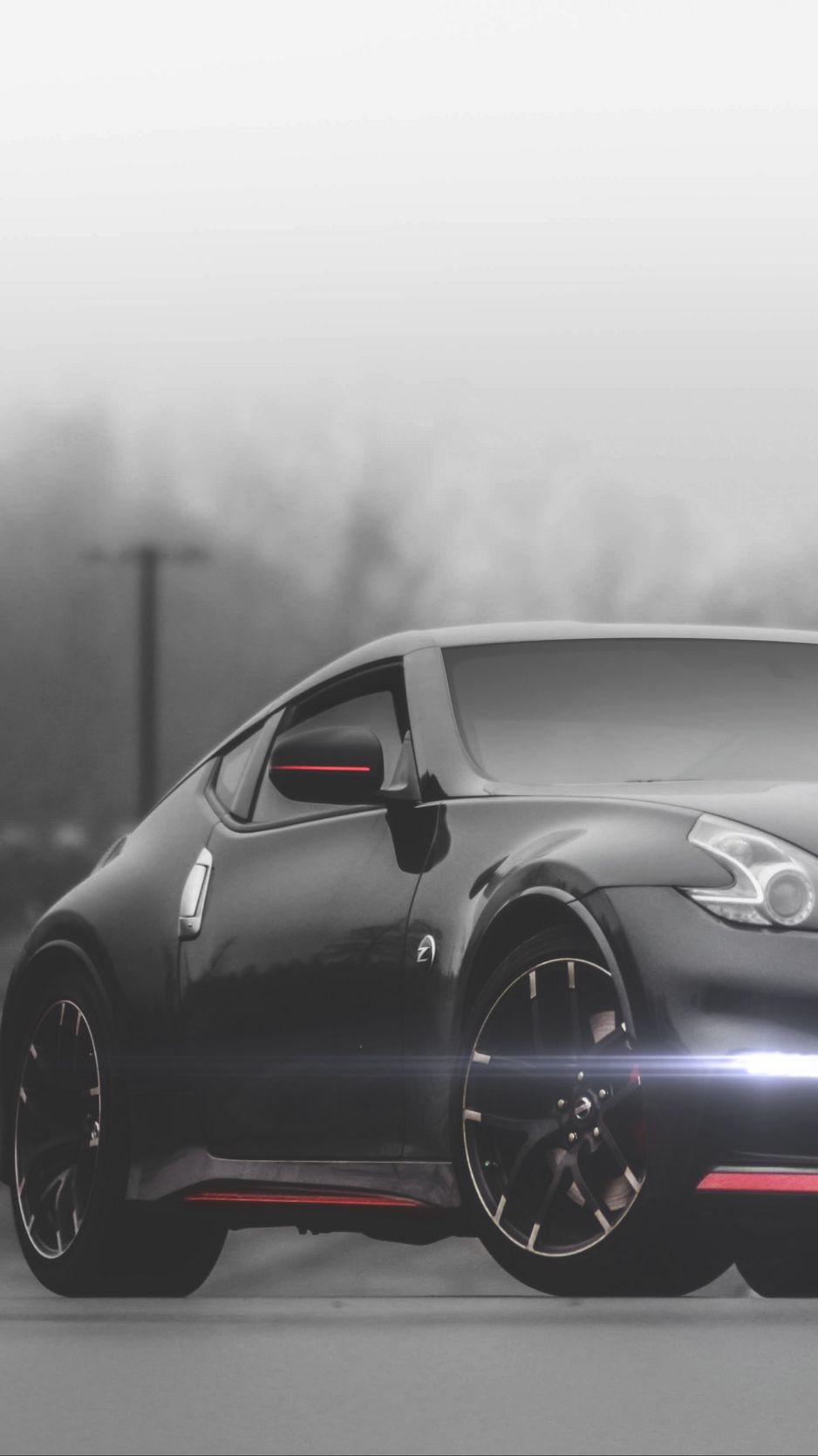 Download wallpaper 938x1668 nissan 370z nissan car white back view  iphone 876s6 for parallax hd background