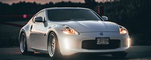 Preview wallpaper nissan 370z, nissan, car, sports car, white