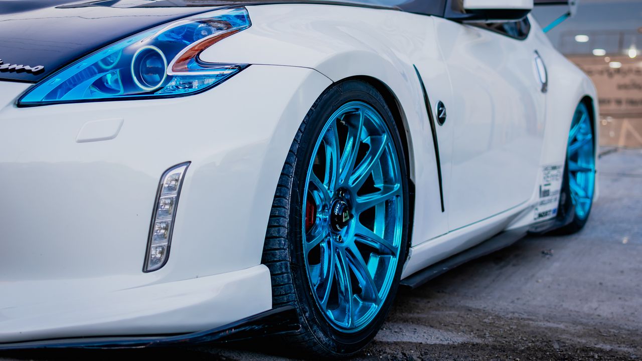 Wallpaper nissan 370z, nissan, wheel, wheels, car