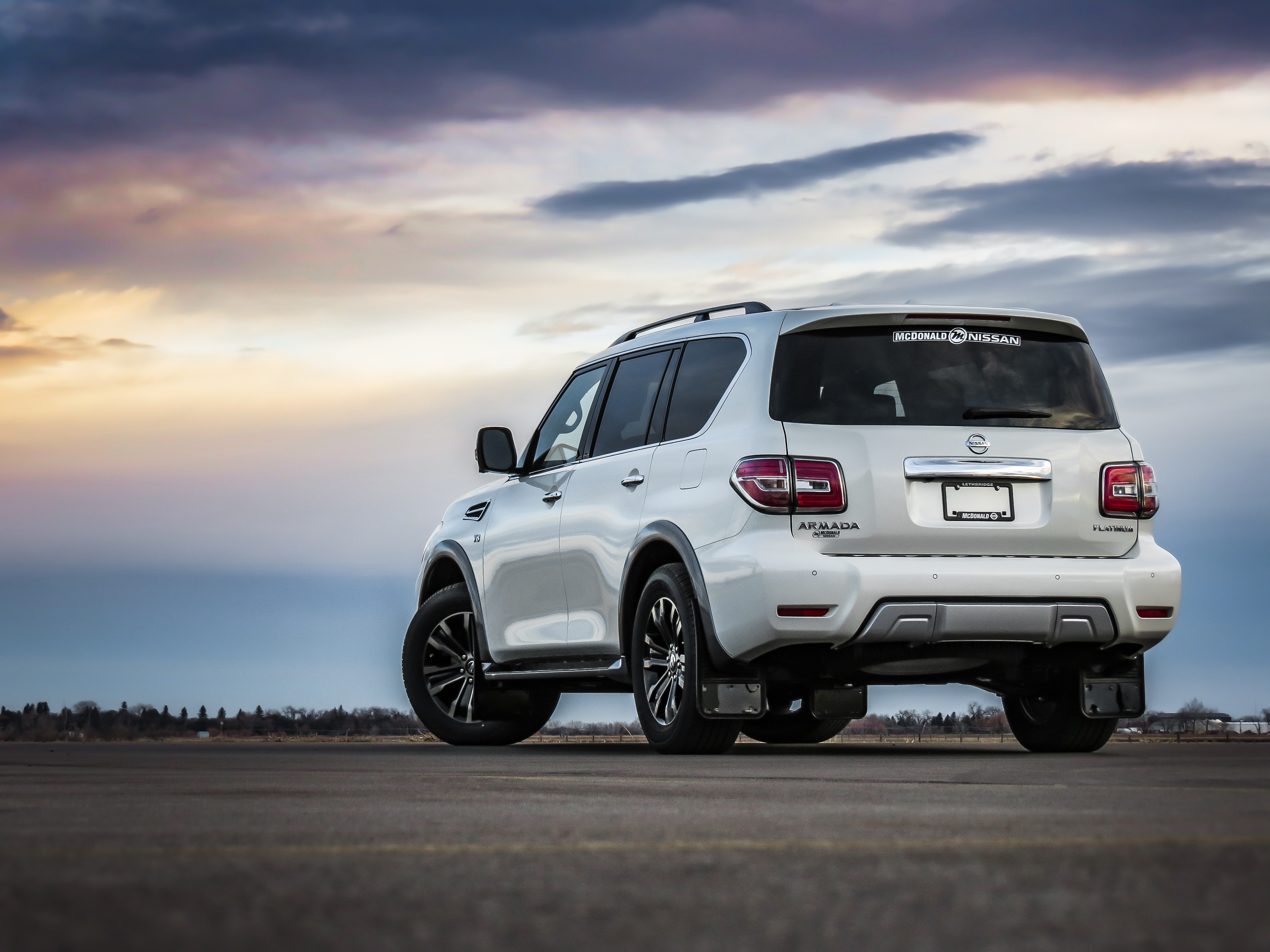 4000x3000 Wallpaper nissan armada, nissan, car, white, back  view
