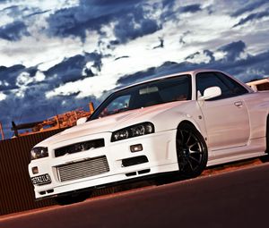 Preview wallpaper nissan, auto, car, cars, machinery, white