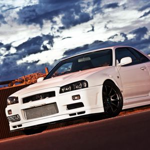 Preview wallpaper nissan, auto, car, cars, machinery, white