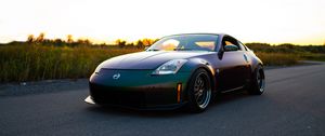 Preview wallpaper nissan, car, sports car, road