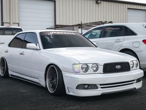 Preview wallpaper nissan cedric, nissan, car, white, tuning