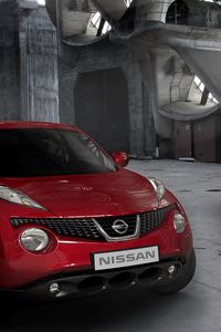 Preview wallpaper nissan, gray, red, auto