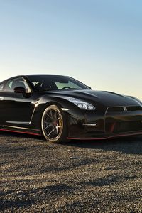 Preview wallpaper nissan, gt-r, black, side view
