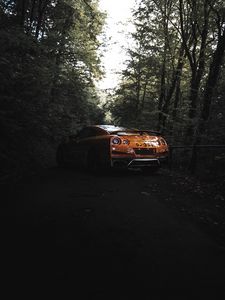 Preview wallpaper nissan gt-r, nissan, car, sports car, brown, side view