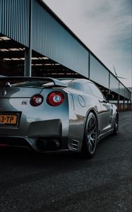 Preview wallpaper nissan gt-r, nissan, car, silver