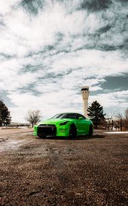 Preview wallpaper nissan gt-r, nissan, car, sports car, green