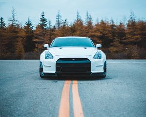 Preview wallpaper nissan gt-r, nissan, front view, sports car