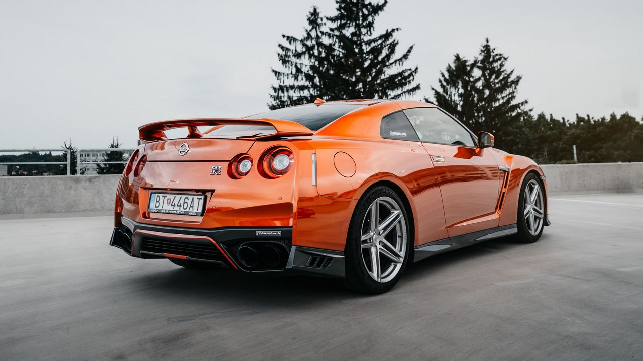 Wallpaper nissan gtr, nissan, sports car, car, side view, spoiler