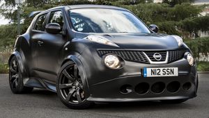 Preview wallpaper nissan, juke, r, nissan juke, nismo, black, front view, matt