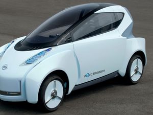 Preview wallpaper nissan, land glider, zero emission, concept, side view