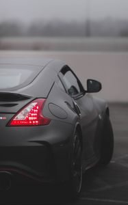 Preview wallpaper nissan nismo, car, sports car, gray, rear view