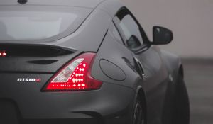 Preview wallpaper nissan nismo, car, sports car, gray, rear view