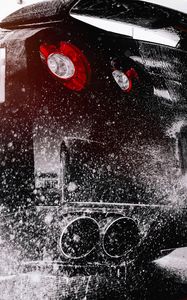 Preview wallpaper nissan r35 gt-r, washing, car, spray