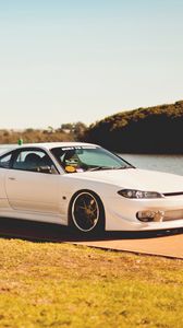 Preview wallpaper nissan silvia, s15, nissan, tuning, coupe, embankment