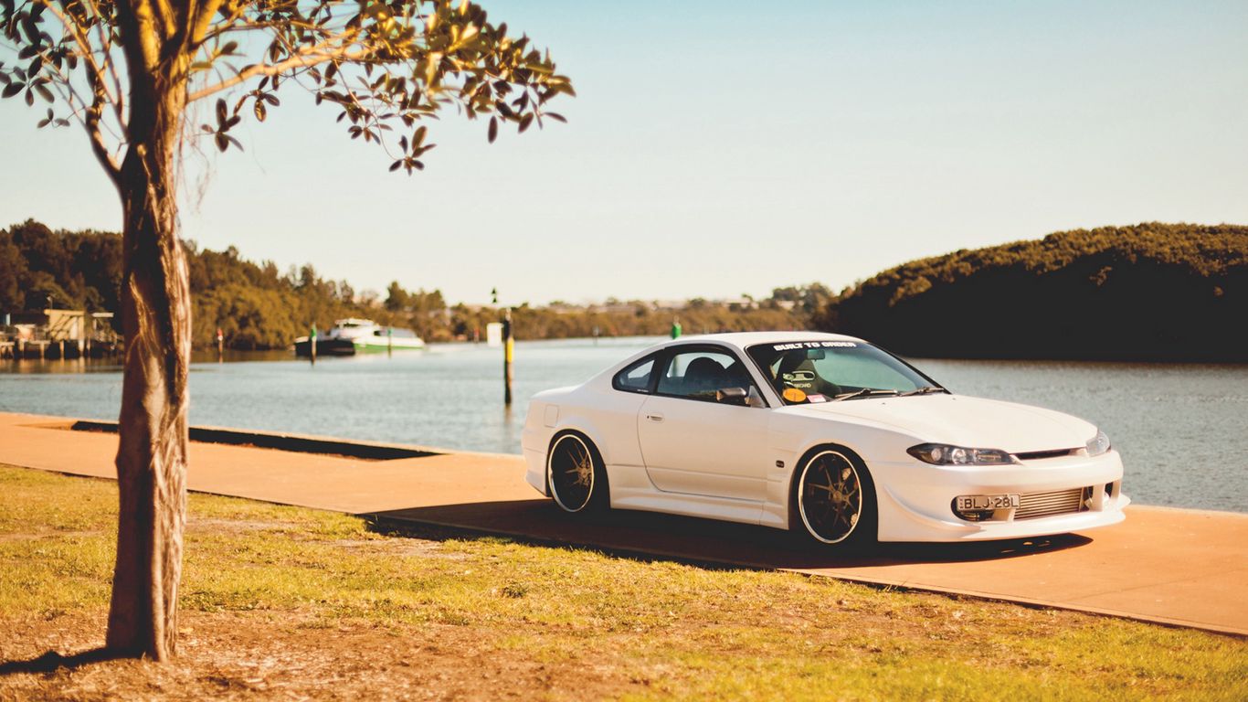 Download Wallpaper 1366x768 Nissan Silvia S15 Nissan Tuning Coupe Embankment Tablet Laptop Hd Background