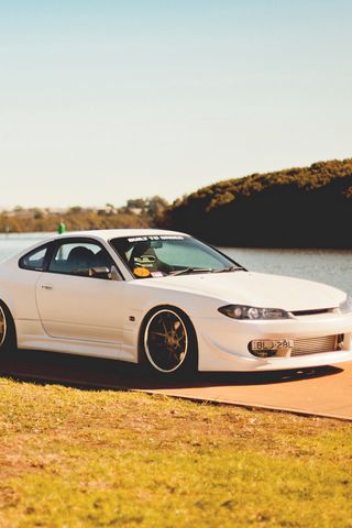 Download Wallpaper 3x480 Nissan Silvia S15 Nissan Tuning Coupe Embankment Iphone Iphone 3g Iphone 3gs Hd Background