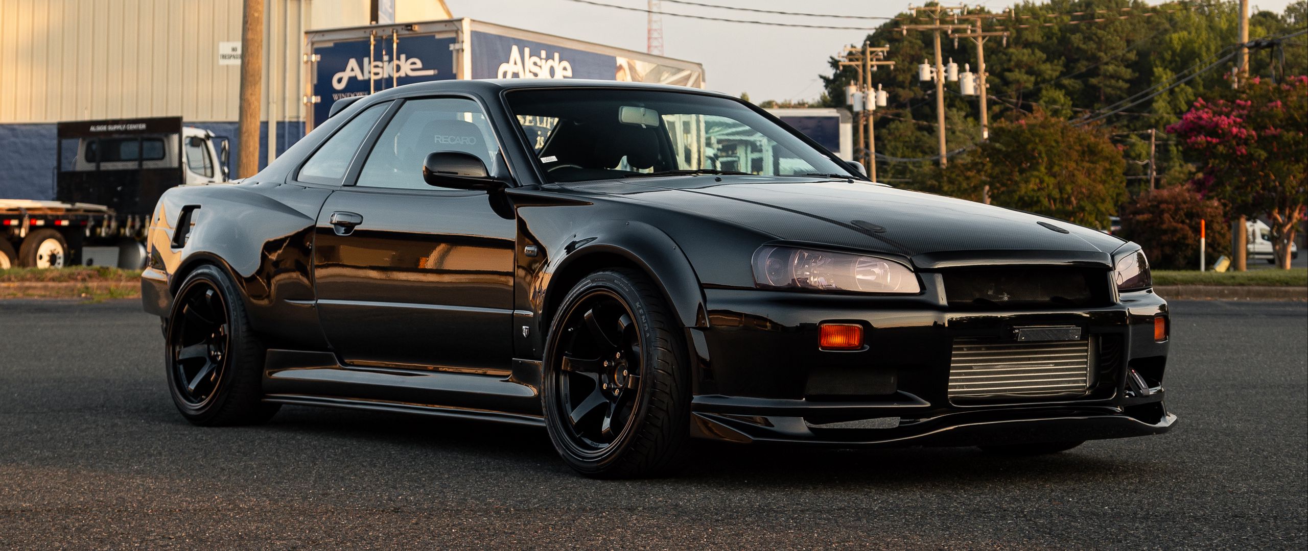 Download wallpaper 2560x1080 nissan skyline gt-r, nissan, black ...