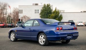 Preview wallpaper nissan skyline, nissan, car, blue